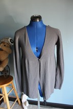 Women&#39;s Eileen Fisher Gray Long Sleeve Single Button 100% Wool Cardigan ~M~ - £13.86 GBP