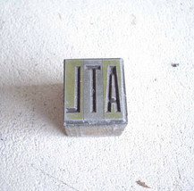 Vintage Wood &amp; Metal Printers Block Letters ATL for Atlanta - $18.81