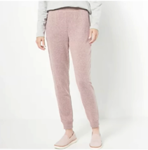Denim &amp; Co. Active Brushed Heavenly Jersey Jogger Pants- PINK, 5X (A388254) - £15.52 GBP