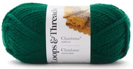 Loops &amp; Threads Charisma Acrylic Yarn, Adventure Green, 3.5 Oz., 109 Yards - £7.86 GBP