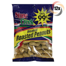 12x Bags Stone Creek Quality Unsalted Roasted Peanuts | 2.25oz | Fast Sh... - £18.43 GBP