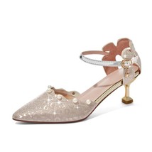 Sequin Glitter Silver Shoes Women Kitten Heels Bling Gold Pink Bridal Wedding Pa - £54.63 GBP