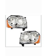 Halogen Headlights Black For Jeep Grand Cherokee 2008-2010 Driver+Passenger - $98.99