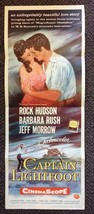 *CAPTAIN LIGHTFOOT (1955) Rock Hudson &amp; Barbra Rush Insert Poster GREAT ... - $250.00