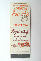 Royal Chef Restaurant - Titusville, Florida 20 Strike Matchbook Cover Matchcover - £1.56 GBP
