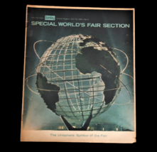 Vtg 1964 World&#39;s Fair New York Newspaper Map Ehibits Advertising Rare Ep... - $24.99