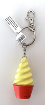 Disney Parks Dole Whip Pineapple Ice Cream Cone Keychain NEW - £13.50 GBP