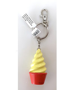 Disney Parks Dole Whip Pineapple Ice Cream Cone Keychain NEW - £13.29 GBP