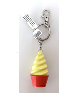 Disney Parks Dole Whip Pineapple Ice Cream Cone Keychain NEW - $23.11 CAD