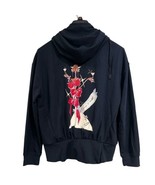 Badgley Mischka Hoodie Womens L Blue Terry Baby French Wedding Embroider... - $50.81 CAD