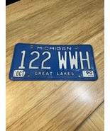 Michigan License Plate Great Lakes 1990 Mancave Decor KG JD - $279.34 MXN