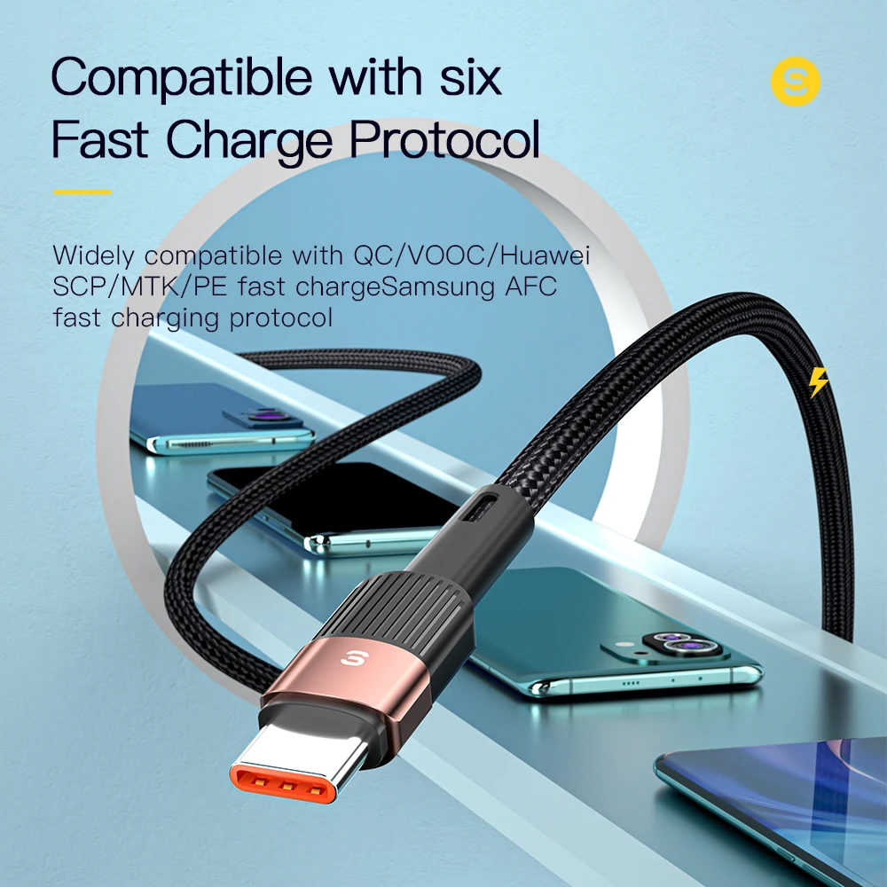 Sporting Essager 7A Type C USB Cable Wire For Realme A A 100W Fast Charging USB  - £23.89 GBP