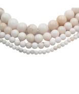 New White Vanilla Jade Round 4mm Beads Opague Finish 15 inch Strand - £6.29 GBP