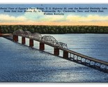 Aerial View of Dam And Lake Kentucky Lake KY UNP Linen Postcard H30 - $3.91