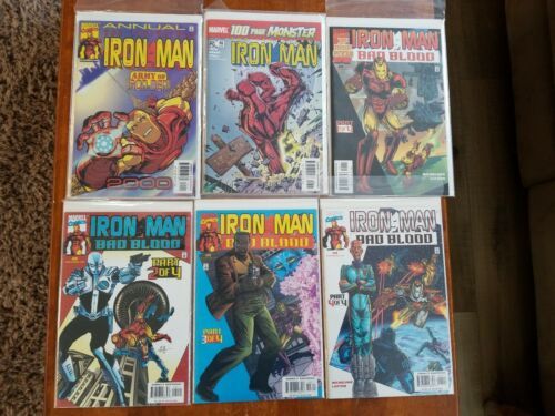 Marvel Comics Iron Man mixed lot of 6 issues, Annual 2000,Bad Blood 1-4 - £9.40 GBP