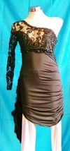 Sexy Goth/burlesque Crochet Flower Ruched Bodycon Dress LaceY ,OFF SHOULDER - $30.32