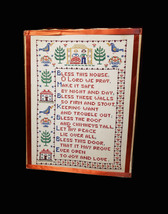 Large 24&quot; Vintage Sampler - bless this house - housewarming gift - religious mot - £219.78 GBP
