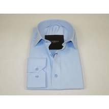 Men's Shirt, Hankie CASILA Turkey Cotton Blend 502020-10 Blue Herringbone image 3