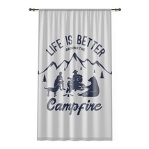 Personalized Photo Curtains - Life is Better Around the Campfire - 50&quot; x 84&quot; - £51.80 GBP