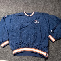Vintage Starter Denver Broncos Pullover Windbreaker Jacket Adult Large Blue Line - £29.08 GBP
