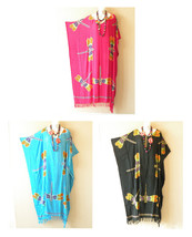KG66 Dragonfly Women Kaftan Plus VNeck Caftan Kaftan Tunic Hippy Dress up to 5X - £23.83 GBP
