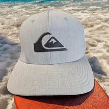 Quiksilver Heather Gray Flex Fit Hat Cap size S/M - $11.88