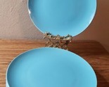 5x IKEA Stoneware 10⅝” Dinner Plates Fargrik Aqua Blue 21963 Turquoise - £10.38 GBP