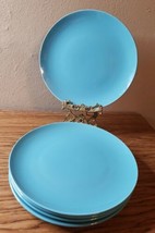 5x IKEA Stoneware 10⅝” Dinner Plates Fargrik Aqua Blue 21963 Turquoise - £10.19 GBP
