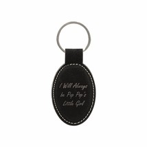 Grandpa Gifts I Will Always be Pop Pop&#39;s Little Girl Leatherette Keychain - £8.76 GBP