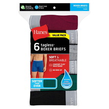 Hanes Men&#39;s Value Pack Assorted Tagless Boxer Briefs - 6 Pack - 3XL (48-50&quot;) - £13.93 GBP