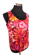 Notations Pullover Tropical Floral Blouse Women&#39;s Size Large Sleeveless Colorful - £11.68 GBP