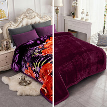Purple - Blanket Reversible Thick Blanket Winter Blanket King Size - £96.42 GBP