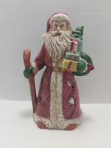 Christmas Around The World Ceramic Santa Clause Votive Tea Light Holder 8 inch - £9.59 GBP