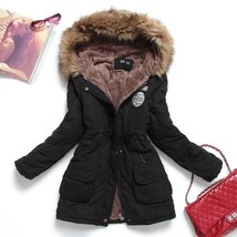 ZQLZ Spring Autumn Winter Jacket Women 2022 Thick Warm Hooded Parka Mujer Cotton - £42.69 GBP