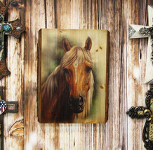 Ebros Rustic Stallion Horse Bust Print Canvas On Wooden Frame 16&quot; H by 12.5&quot;W - £31.26 GBP