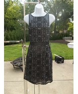 NWT ADRIANNA PAPELL GORGEOUS BLACK LACE COCKTAIL DRESS 8 - $109.99