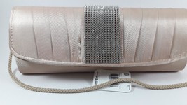 Jessica McClintock Pleated Rhinestone Evening Bag - £16.76 GBP