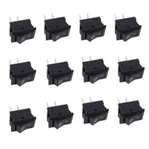 Pack Of 12 Ac 3A/250V 6A/125V 2 Pin I/O Spst Snap In Mini Boat Rocker Switch - £10.15 GBP