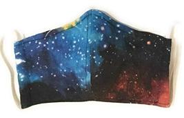 galaxy cosmos face mask, planet star nebula outer space, triple layer 100% quilt - £13.22 GBP