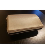 NEW Hard Shell Carrying Case Bag Zipper Makeup Electronic Storage Beige ... - £10.16 GBP