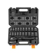 1/2&quot; Drive Impact Socket Set, 23 Piece Socket Set SAE (7/16&quot; -1&quot;)&amp; Metri... - €37,49 EUR
