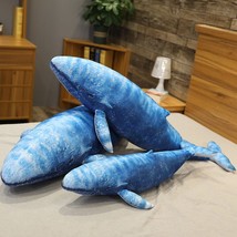Blue Whale Plush Dolls Sea Animals Japanese Whale Stuffed Plush Toys Soft Sleep  - £14.57 GBP