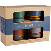 SALE Pendleton Ceramic Mug Set of 4 CAMP Stripe Collection Boxed 1937730... - $99.00