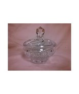 Vintage Crystal Covered Round Candy Nut Dish Swirl Pattern Lid Hexagon S... - £39.96 GBP