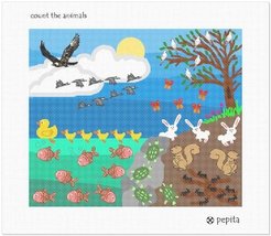 Pepita Needlepoint Canvas: Count The Animals, 12&quot; x 10&quot; - £67.67 GBP+
