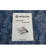 Hitachi Audio Adaptor AVA-1000 Operating Guide - $27.14 CAD