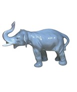 Antique Pfeffer Germany Porcelain Elephant Figurine Trunk Up Gray Vintage - $1,835.65 MXN