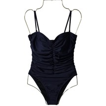 J. Crew 6 Navy Blue Ruched Sweetheart One-Piece Swimsuit Women&#39;s - $29.82