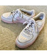 Youth Nike Air Force One 1 White Pink Foam Sneakers NEED CLEANED-VERY GO... - £19.12 GBP