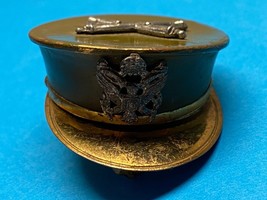 WWII, ARMY, OFFICER, CAP, SWEETHEART, BROOCH, LOCKET, ARTILLERY - £20.11 GBP